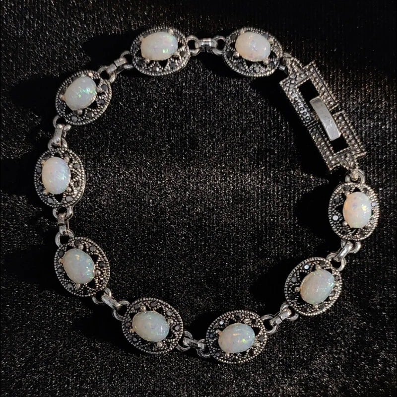 Natural Synthetic Oval Moonstone Adjustabl Bracelet Woman Man Wealthy Jewelry Luxury Elegant Romantic Simple Fine Jewelry Gifts