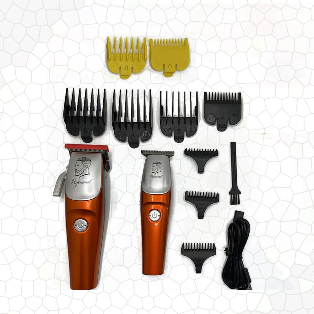 Professional Men's Vintage Hair Clipper Set 2025 6500RPM Low Noise Ceramic Blade Hair Salon Trimmer for Child-Mother Use