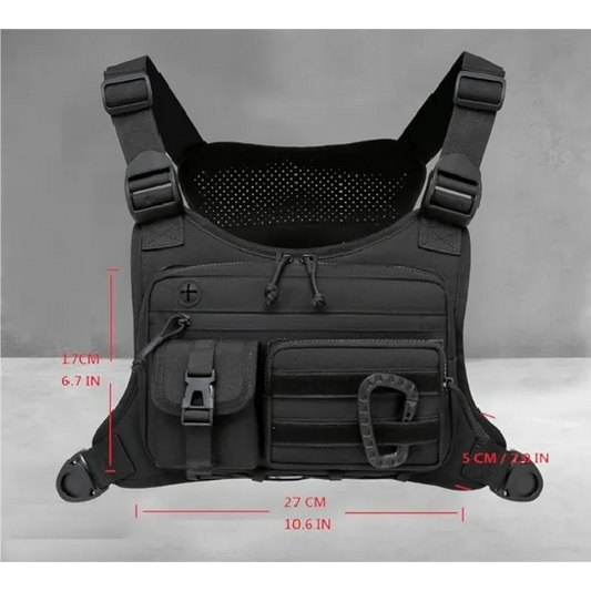 Tactical Chest Bag Men's Vest Edc Waterproof Anti-Theft Chest Pack Rig for Outdoor Cycling Bags Running Front Chest Pack