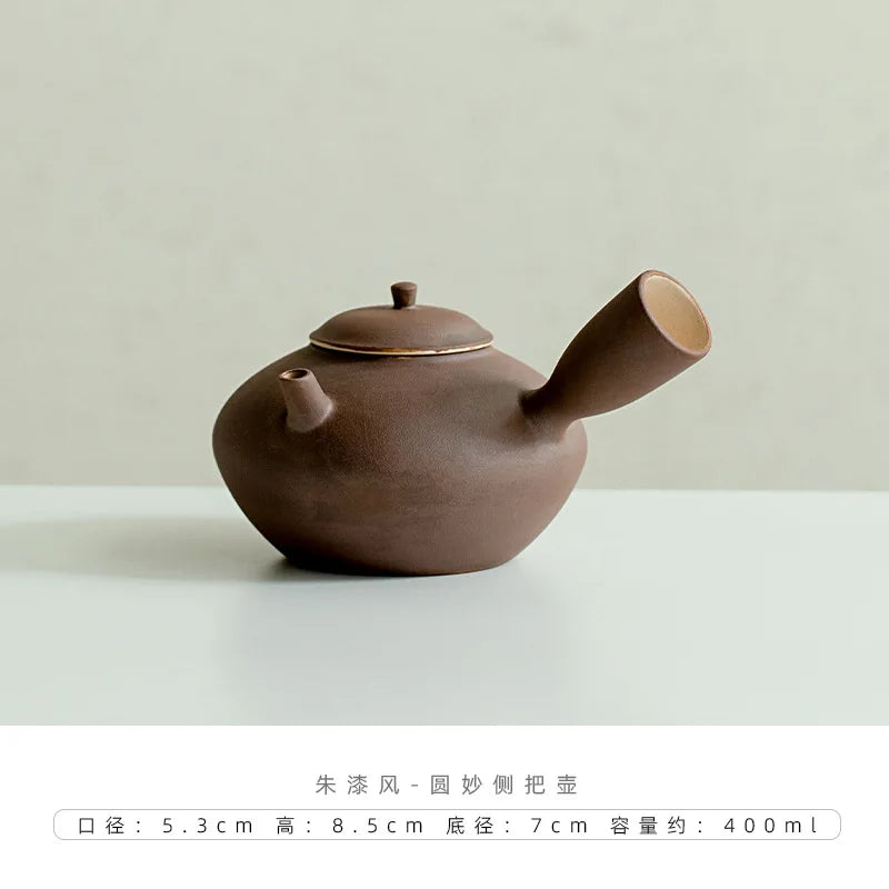 Handmade Pottery Carbon Charcoal Furnace Vermilion Style Olive Wood Boil Water Stove for Tea Kettle Household Kung Fu Teaware