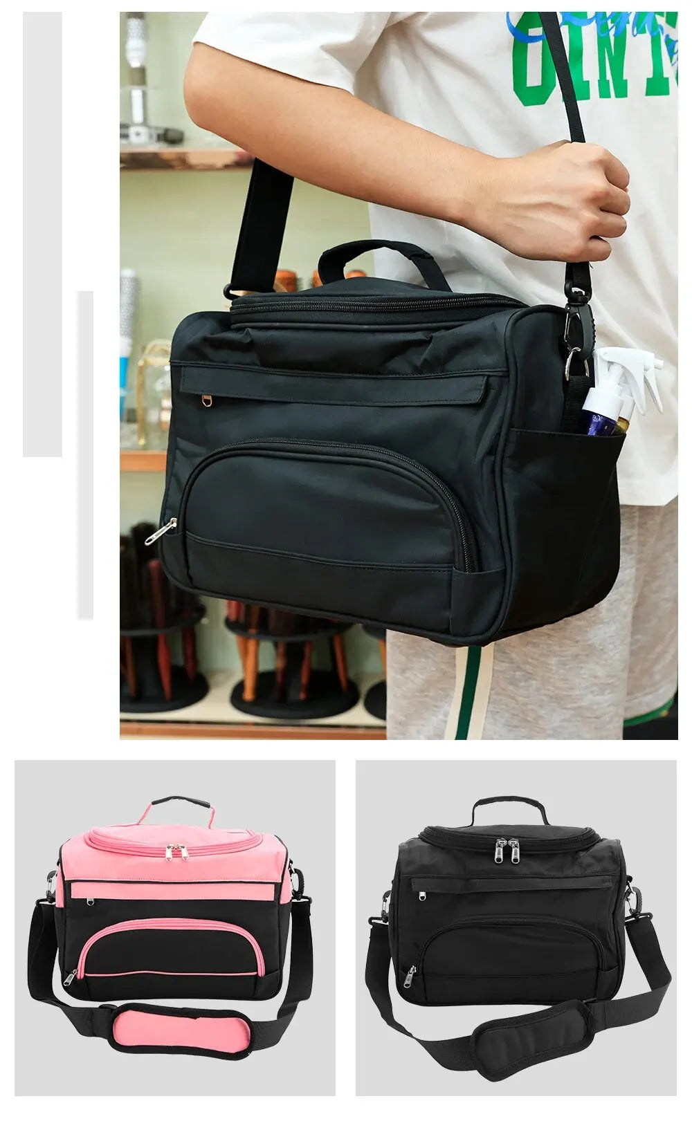 Professional Makeup Bag Salon Nail Tattoo Tool Storage Case Beauty Cosmetic Organizer Portable Hairstylist Travel Bag
