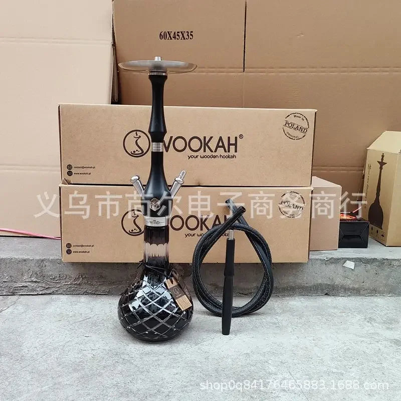 Mr Wood Hookah Shisha Set Wooden Material Hookah Arabian 1 Single-tube Premium Hookah