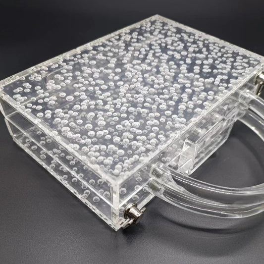 Acrylic Bubble Transparent Bag New Trendy Evening Clutch Handbag Designer Luxury Brand Bags Square Women's Shoulder Tote Wallet