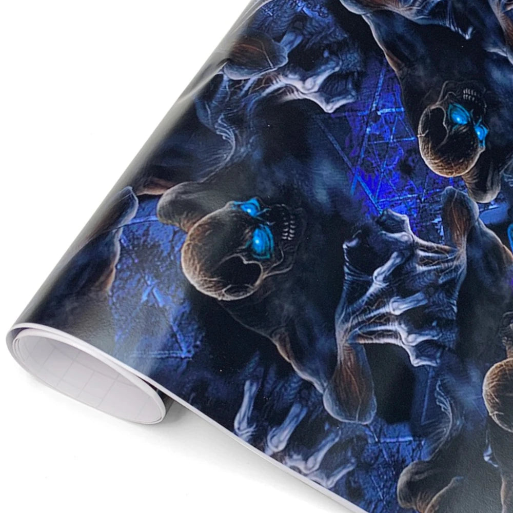 Graffiti Vinyl Wrap Car Wraps Personality Vinyl Paper for Car Wrapping Film Skull Pattern Auto Outdoor Accessories Body Covering