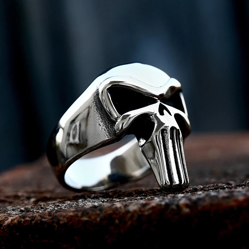 2022 NEW Men's 316L stainless-steel rings Punisher skeleton mask Vintage ring for teens FASHION Jewelry Gifts free shipping