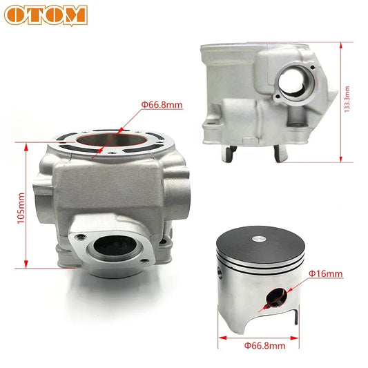 Motorcycle Engine Cylinder Kit Std 66.80mm Piston Ring Part For YAMAHA DT230 Loncin MT250 GPX TSE250R KAYO KT250 HJ250H KEWS K16