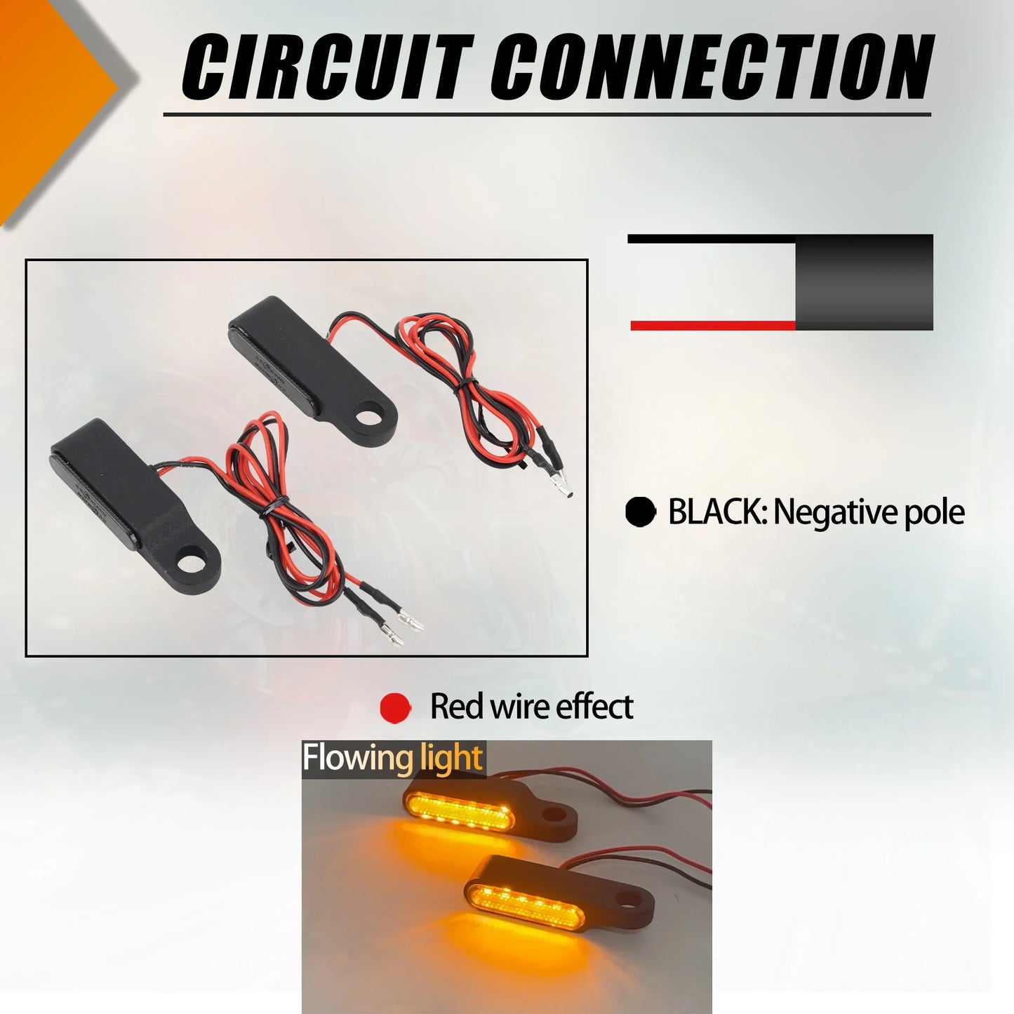 12V Mini 6 LED E24 Motorcycle Turn light Taillight Handle Bar Direction Warning Indicator Bumper Motocross Flash Side Lamp