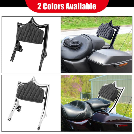 Motorcycle Sissy Bar Detachable Rear Passenger Backrest For Harley Touring Street Glide Road Glide Road King 2009-Later