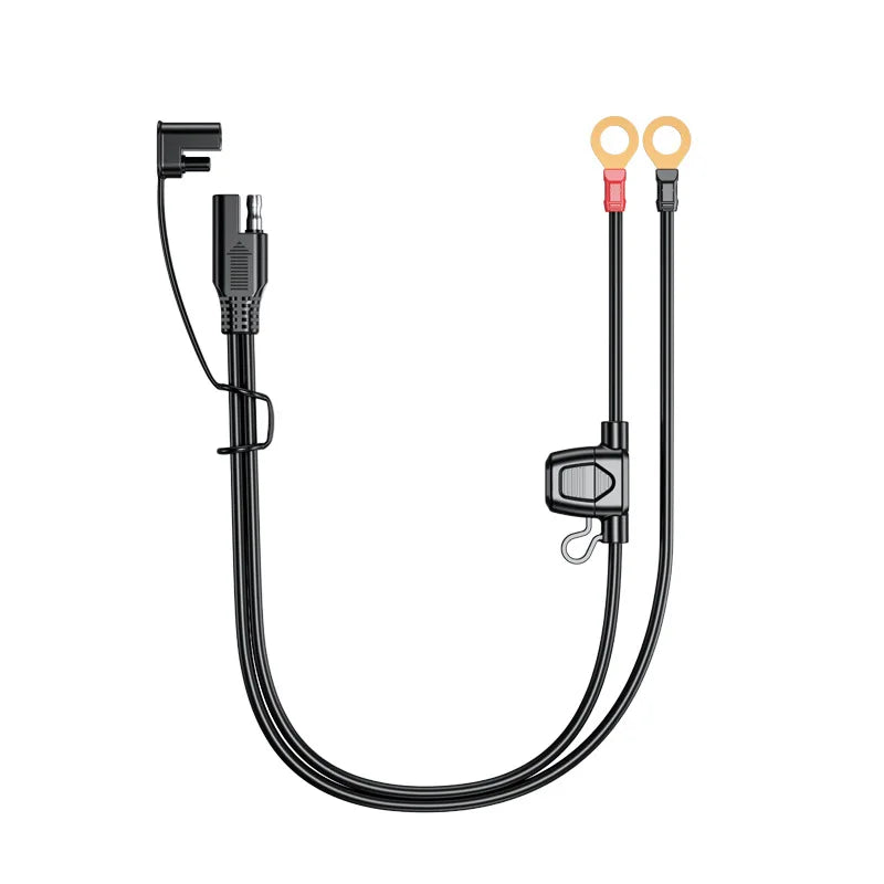60cm/180cm Quick Release SAE Cable w/ 10A Fuse Terminal O Connector Battery Charger Extension Adapter Wire 16AWG Terminal