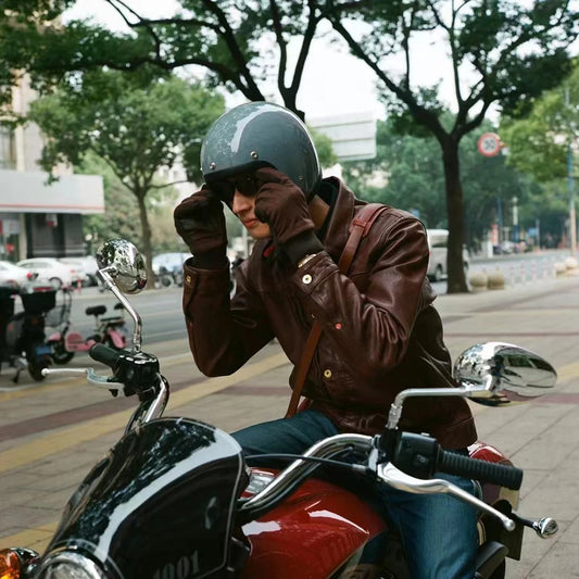 Retro 500TX Open Face Motorcycle Helmet Genuine Vintage Scooter Riding 3/4 Jet Casco DOT Approved Moto Capacete BLD