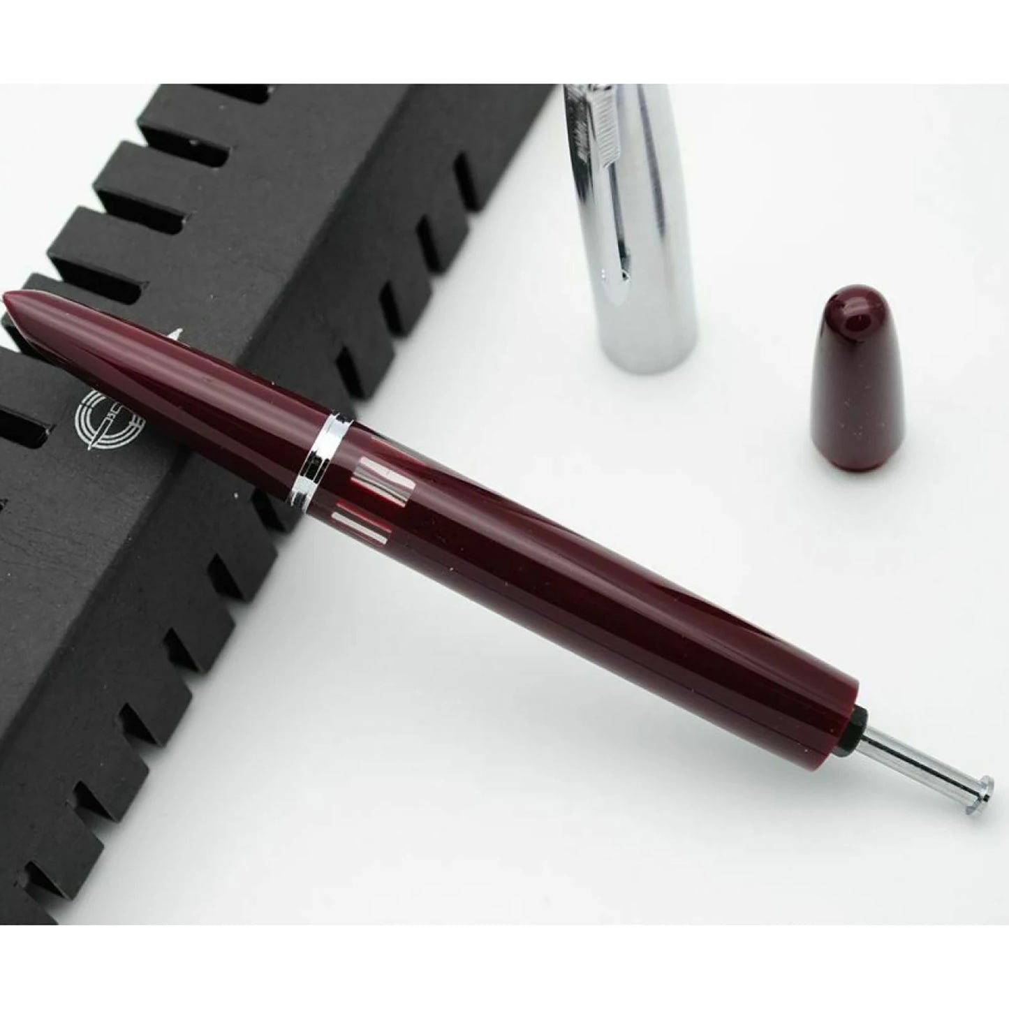 1Pc Deep Brown 138mm Wing Sung 601 Steel Cap Vacumatic Fountain Pen F Nib 0.5mm Ink Pen