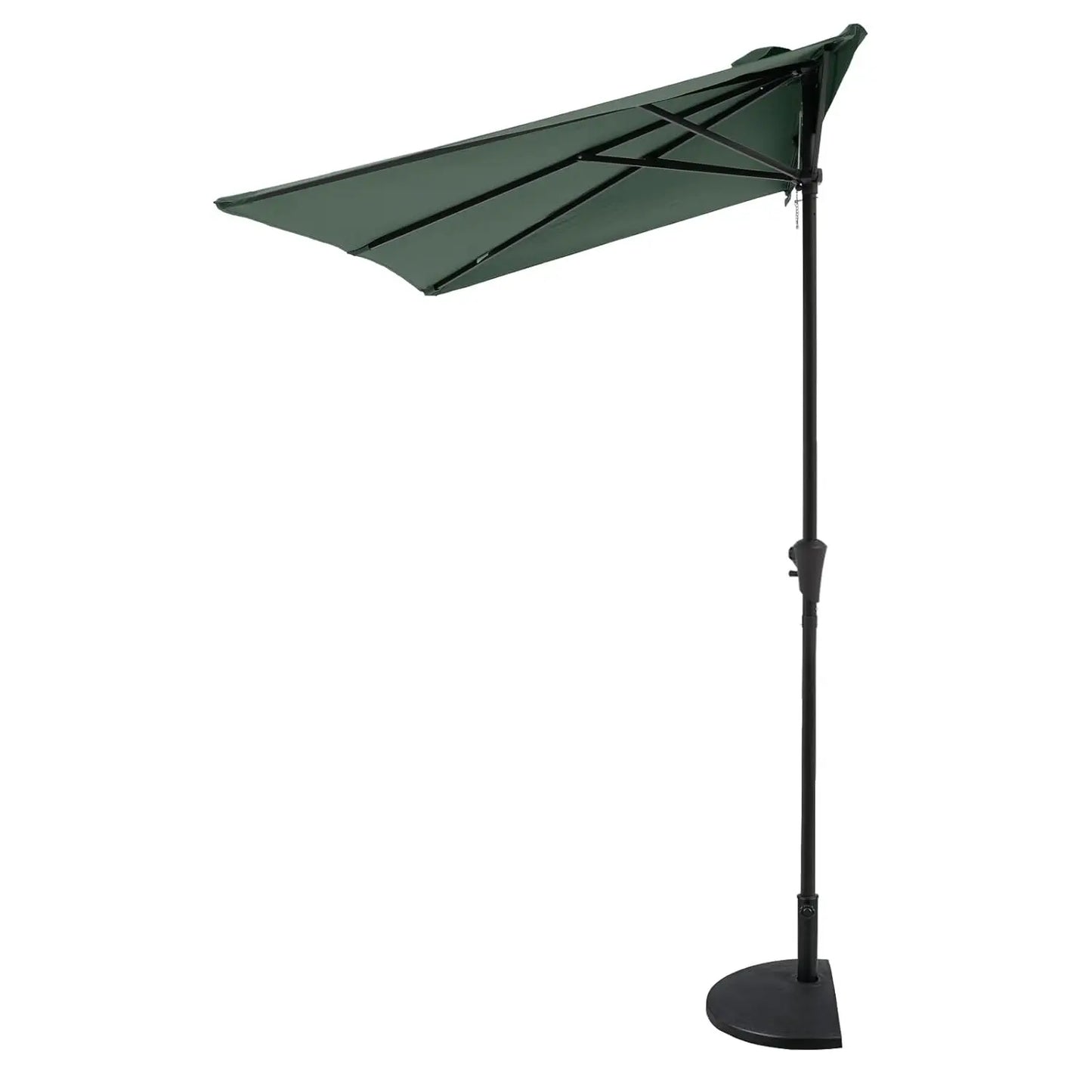 7.5’ by 4’ Half Rectangular Outdoor Patio Umbrella with Base Included, Perfect for Balcony, Garden, Deck, Customized