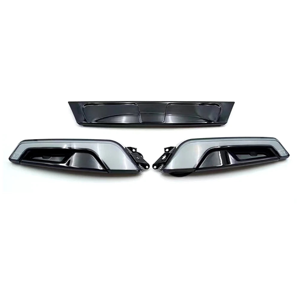 NEW For Harley Touring Street Glide FLHX 2014-2023 Motorcycle LED Chrome Gloss Black White Amber Windshield Trim