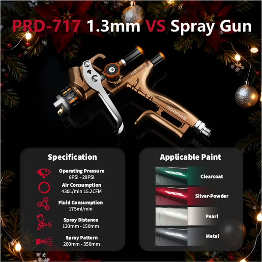 Original PORPHIS Spray Gun PRD-717 Car Paint Spray Gun 1.3/1.4mm Nozzle Paint Gun Water Based Air Spray Gun Airbrush