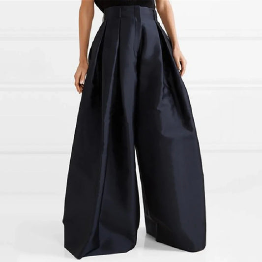 Fashion Womens Baggy Pants Summer 2025 Vintage Loose High Waisted Wide Leg Black Trousers for Female clothing oversize
