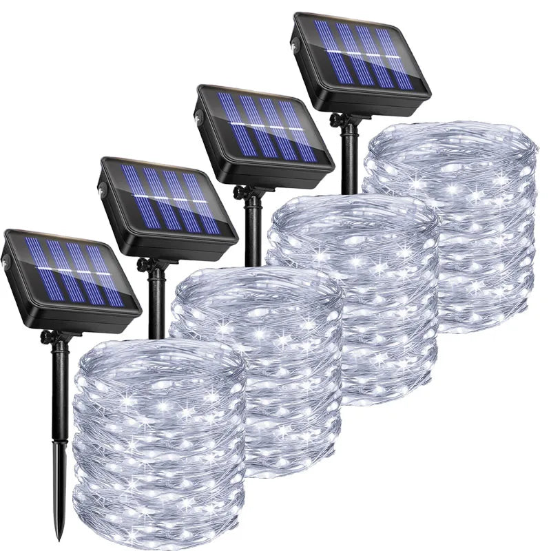 Solar Fairy String Lights Outdoor LED String Lights 8 Modes IP65 Waterproof for Christmas Garden Balcony Patio Tree Yard Decor