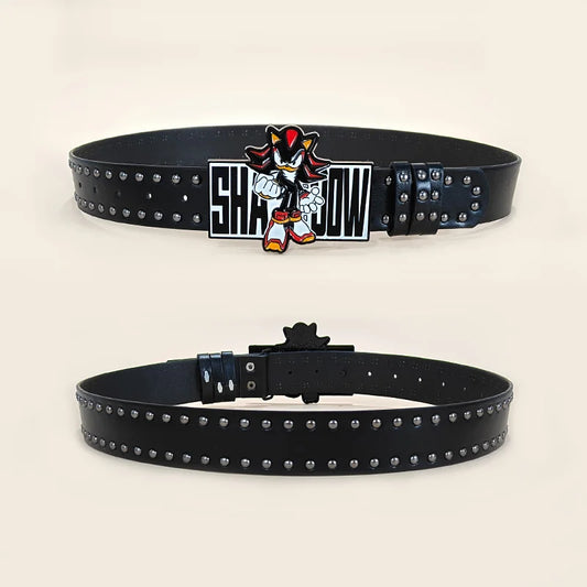 Exaggerated INS Harajuku Y2K Thousand Nights Black Speed Boy Belt Cropped Studded Decoration Belt Street Style For Men Women Chi