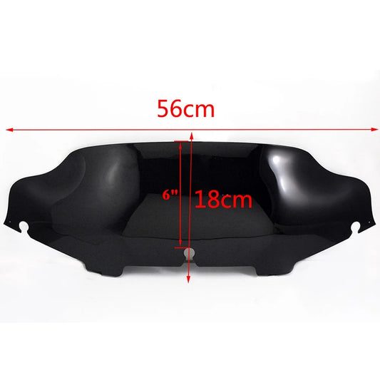 6" Motorcycle Wave Fairing Windshield Windscreen Cover For Harley Touring Electra Street Glide Ultra Classic FLHX FLHT 1996-2013