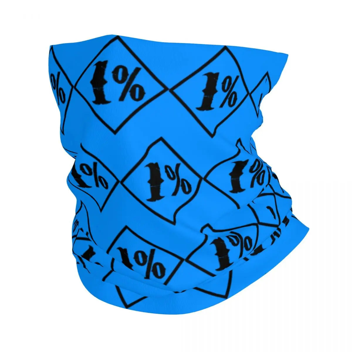 One Percenter 1% Bandana Neck Cover Printed Motorcycle Club Biker Mask Scarf Multifunctional Cycling Scarf for Men Women Adult