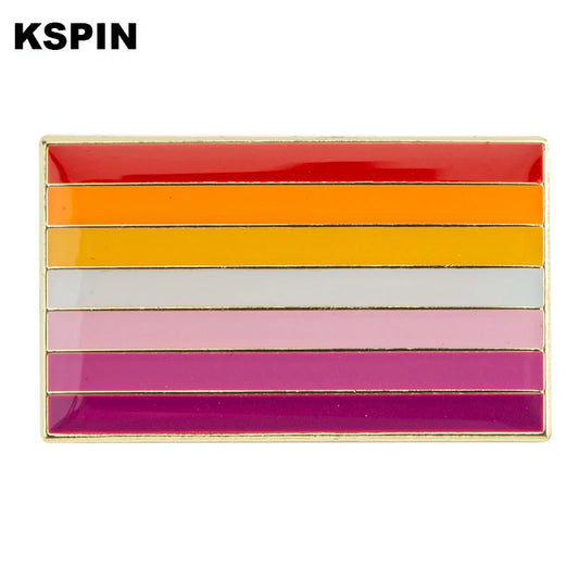 10pcs a lot Sun Set Lesbian Pride LGBT Pride Badge Lapel Pin Brooch
