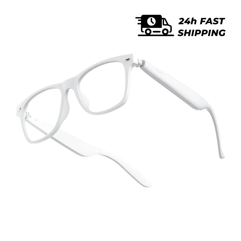 Smart Translator Glasses Headphones Bluetooth Wireless Earphones Anti-Blue Light Sunglasses Hi-Fi Audio Headset for Music Travel