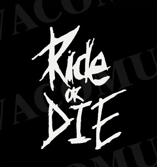 1PC/set Bike Frame Stickers Ride Or Die Top Tube Decals For MTB Bicycle Decorative Frame Bike Car Auto Motorcycle Accessories