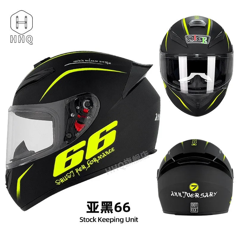 New Bluetooth motorcycle helmet for men and women, full coverage, anti-fog, full face motorcycle helmet