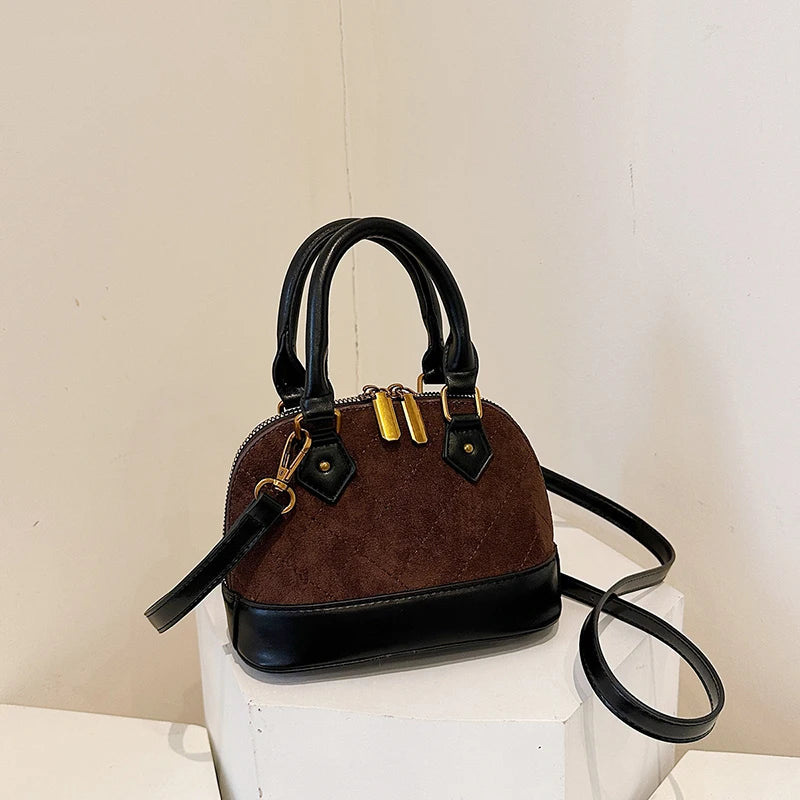 Trend Luxury Designer Ladies Handbag Women's Vintage PU Leather Shell Bag Casual Crossbody Bags for Women Shoulder Bag for Phone