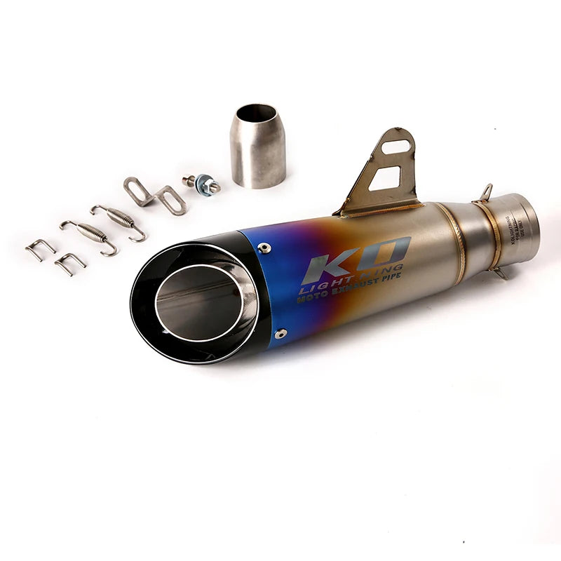 Universal 38-51 mm Exhaust Muffler Pipe Motorcycel Stainless Steel Escape with Removable DB Killer Slip On or Weld