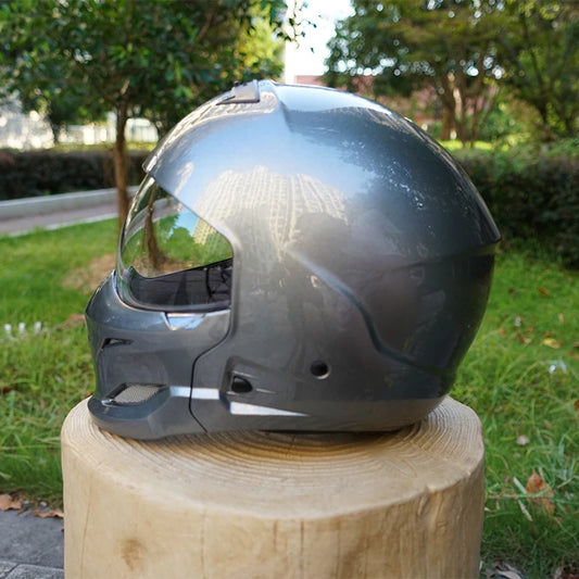 Scorpion Retro Motorcycle Helmet Removable Front Module Transparent Lens M L XL XXL Sizes Available for Motorbike Safety Gear