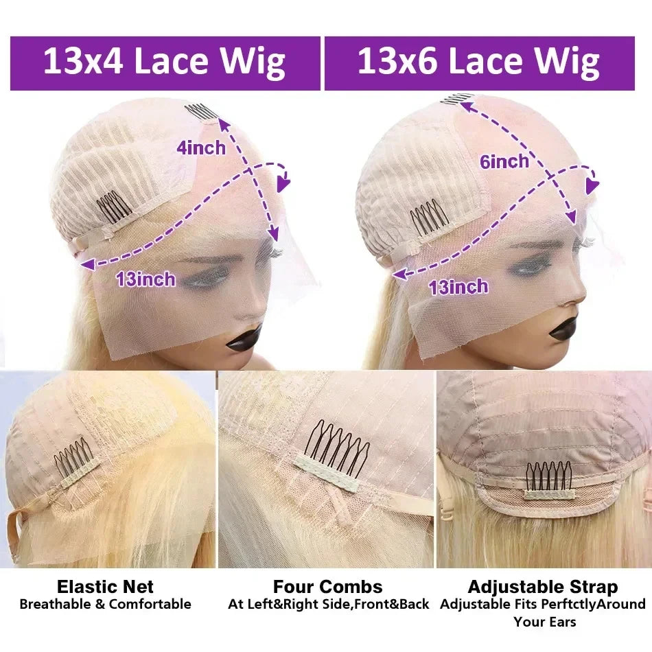 613 Honey Blonde Straight 250% 30 40 Inch Human Hair Wigs 13x6 Hd Lace Frontal Wig Brazilian Raw Hair 13x4 Hd Lace Front Wigs