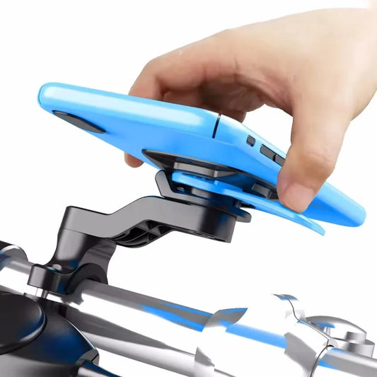 Motorcycle Handlebar Phone Holder 360°Rotatable Bicycle Bracket Security Navigation Support Mount Moto Anti-Shock Phone Brackets