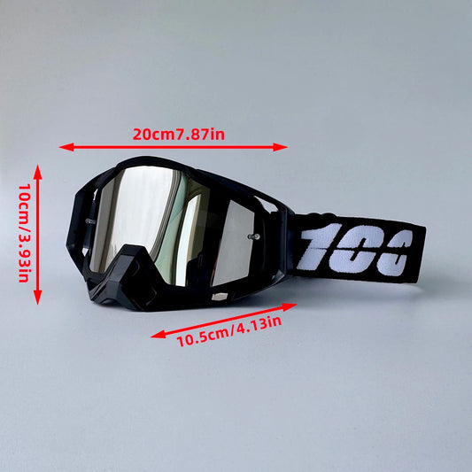 100 Motocross Goggles HD Lens Motorcycle Anti-fog Eyeglasses Sports Windproof Protect Riding Men Women Moto MX MTB Sunglasses