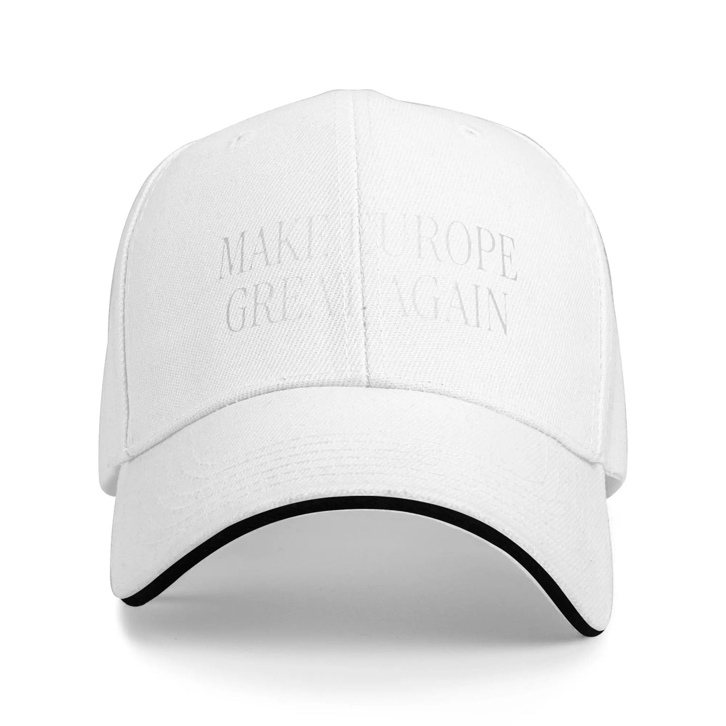 Make Europe Great Again White Text Sun Baseball Cap Spring Unisex-Teens Hip Hop Hats Casual Outdoor Sports Baseball Caps