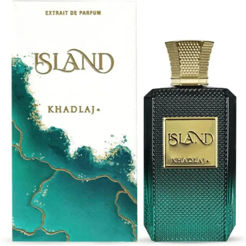 Khadlaj Island Eau de Parfum Spray for Unisex 3.4 Ounce Lasting Amber Vanilla Fragrance Perfume 100 ML Luxury Pheromones Cologne