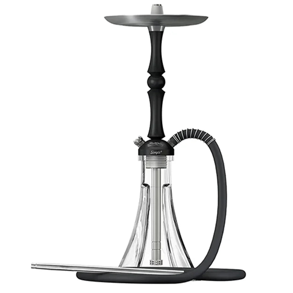 MattPear Simple Hookah Shisha Set 304 Stainless Steel 56cm single tube Large Hookah Shisha Set With Bottle