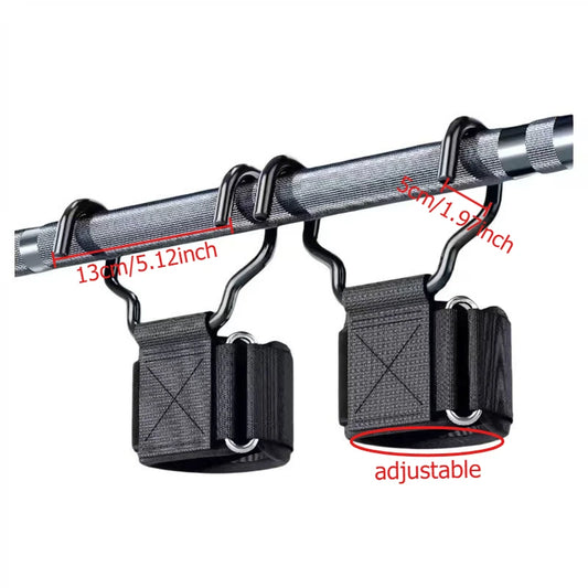 1 Pair Pull Up Assist Hooks Home Gym Stretching Aid for Deadlifts Non-Slip Workout Hooks Fitness Training Accessories