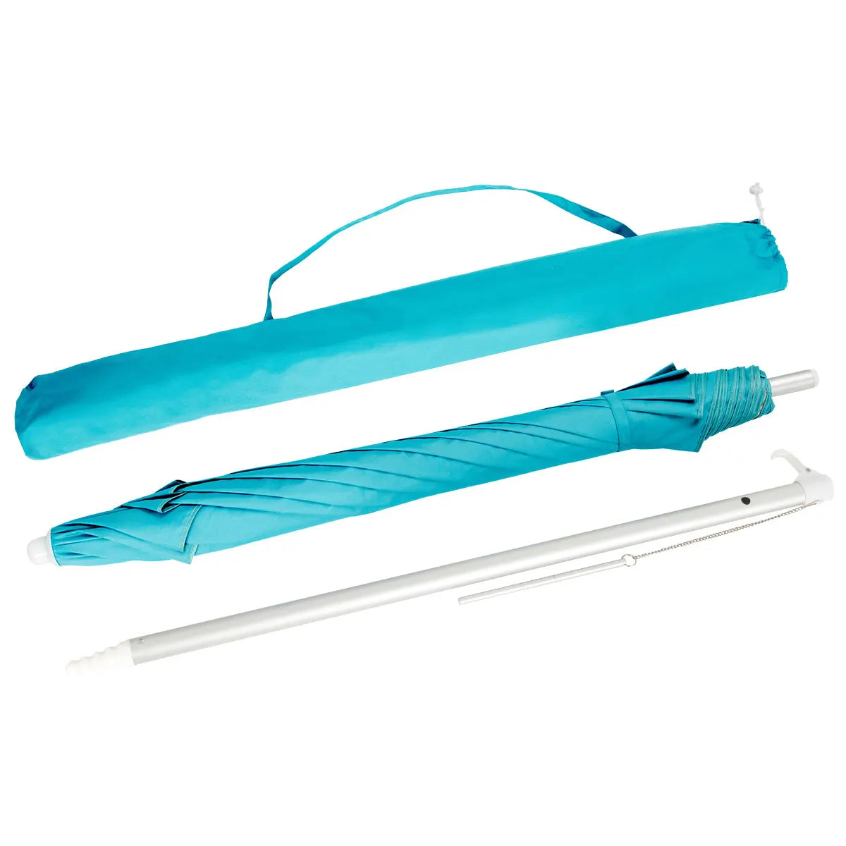6.5FT Patio Beach Umbrella Sun Shade Tilt Aluminum Sports Portable W/Carry Bag