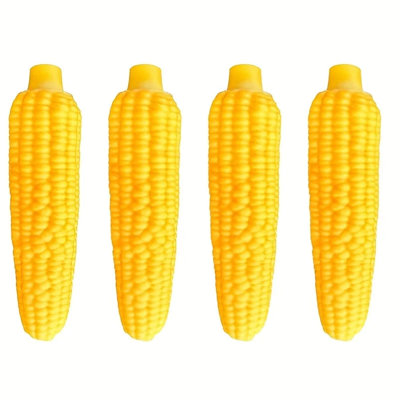 Indestructible Dog Chew Toy Heavy-Duty Rubber Bone Corn Grain Texture for Medium Large Dogs Puppies Powerful Chewers Dental Care