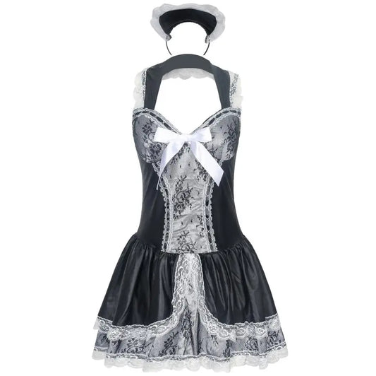 Sexy Servant Costumes Late Night French Maid Cosplay Costume For Halloween Women's Exotic Lolita Dress