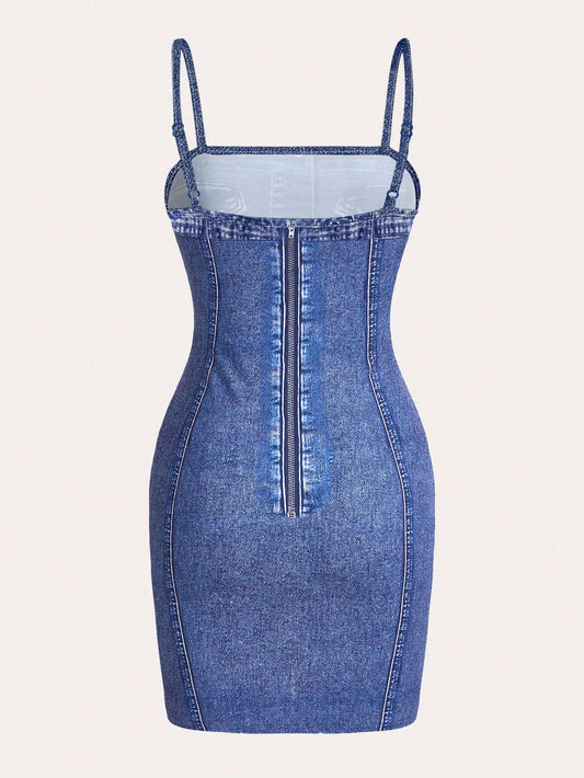 Best-selling fashionable elegant daily commuting digital printed women's dress