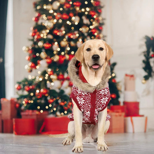 Benepaw Christmas Dog Sweater Winter Warm Reindeer Hooded Knitted Pullover Cat Puppy Clothing Pet Clothes For Small Medium Dogs
