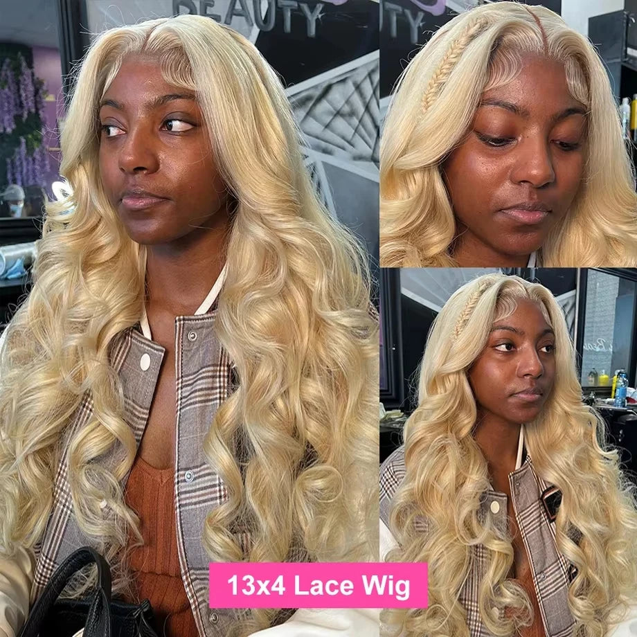 Blond 613 Human Hair Wig 210 Density 30 40Inch Body wave Human Hair Wig 613 Hd Lace Frontal Wig 13x6 Pre Plucked Brazilian Hair
