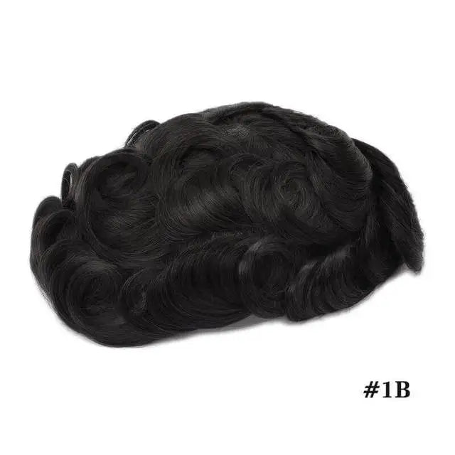 Front Swiss Lace Men's Capillary Prothesis Lace PU Man Toupee Human Hair Wigs Natural Hairline Indian Human Hair Wigs Natural