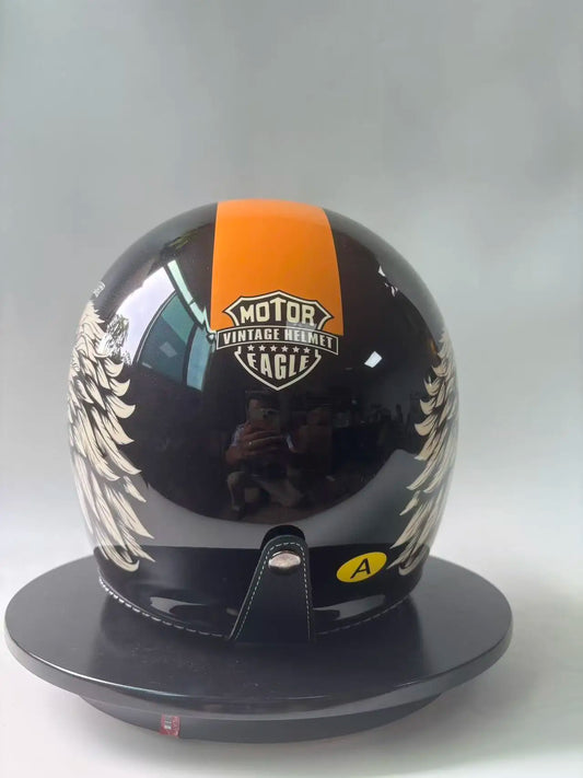 Unisex Retro Three-Quarter Motorcycle Helmet for All Seasons Universal Half Helmet Vintage Style Cruising Motorcycle Headgear
