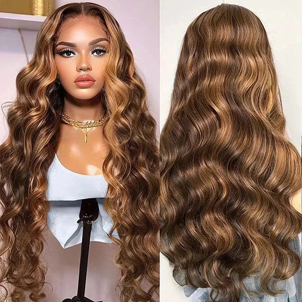 Yellow Wig 13x4 HD Body Wave Lace Frontal Wig Glueless Lace Front Wig Preplucked Synthetic High Quality Ready To Wear Cosplay