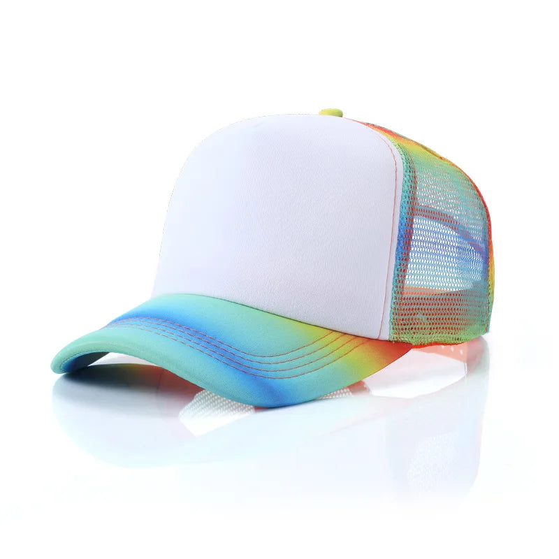 Newest Hot Sell Starry Sky Sports Caps Sublimation Blank Baseball Caps Summer Mesh Hats Adjustable Hat For Custom Printing Logo