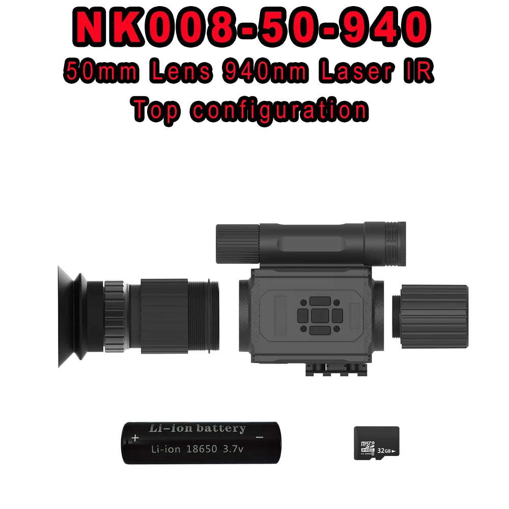 Megaorei NK008 940NM Laser IR Monocular Cross-Border Monocular Infrared Night Vision Telescope with Low Light Level & Battrery