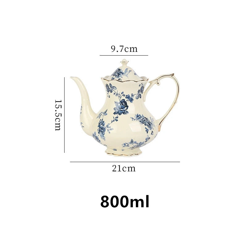 Hot Sale Ceramic Teapot European and American Pastoral Style Home Office Afternoon Tea service Tea Pot Cafe Coffee Pot