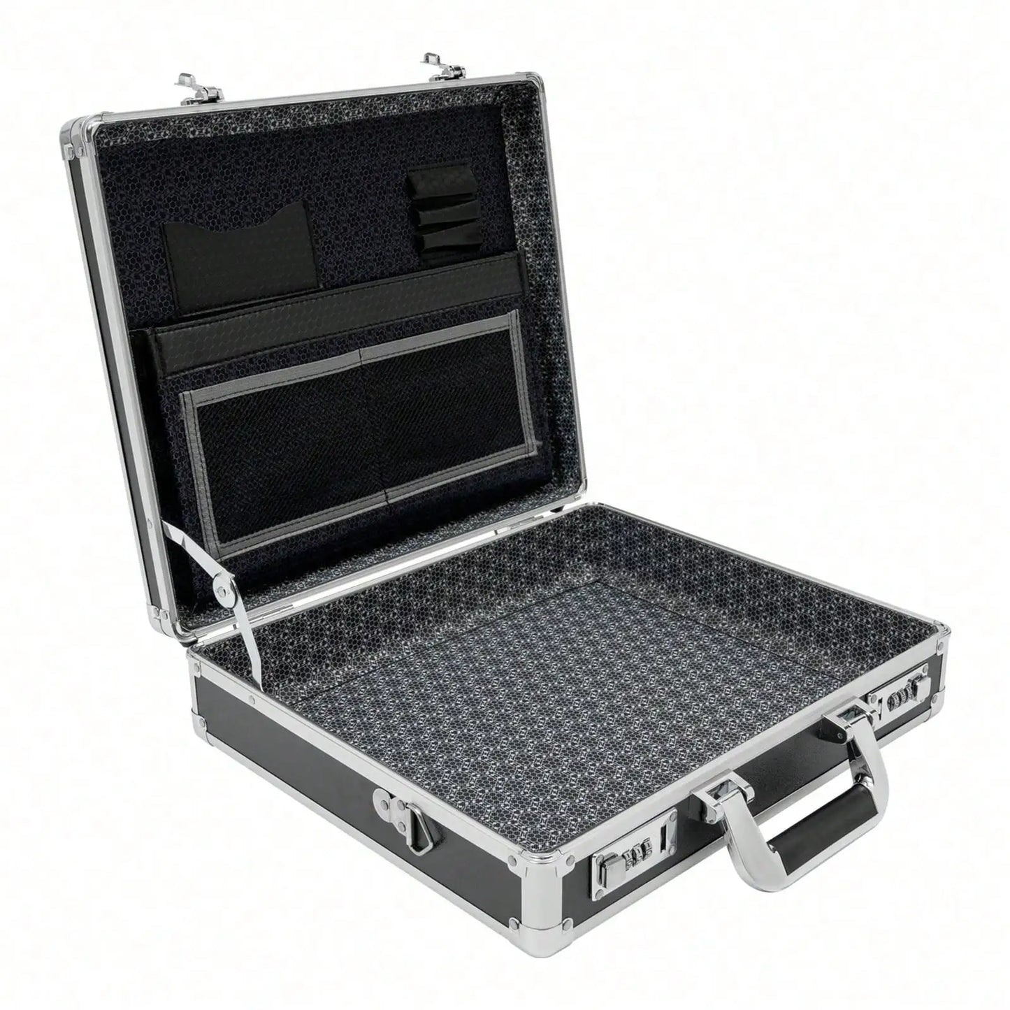 Locking Briefcase, Hard Security Briefcase With Dual Combination Locks, Briefcases For Bussiness